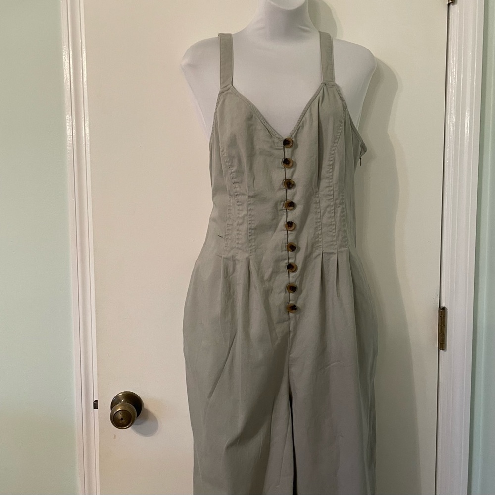 Size 14 Lightweight khaki colored overalls